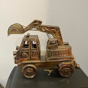 Rare Vintage Metal excavator truck music box by Berkeley Design